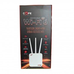 COFE Wi-Fi-6 VPN Sim Router with 300Mbps Speed 4G Sim Compatible WiFi Router, No Configuration Required, with Micro Sim Card Slot , 3 Antenna