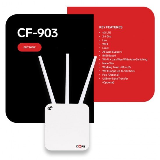 COFE CF-903 WITH 300MBPS SPEED 4G & 5G SIM SUPPORT WI-FI ROUTER