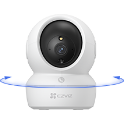  EZVIZ by Hikvision | H6C Pan & Tilt Wi-Fi Camera | 2K+ Lens Resolution | Panic 2 Way Call Button | AI Human Detection | Panoramic View |Color Night Vision|MicroSD Card Support Upto 512GB