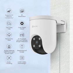 EZVIZ  4G SIM Based 2K Pan & Tilt Smart Outdoor Camera  (360° Coverage)